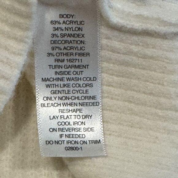 NWT Liz Claiborne Womens Crew Neck Cream Long Sleeve Floral Sweater PXXL - Picture 12 of 13